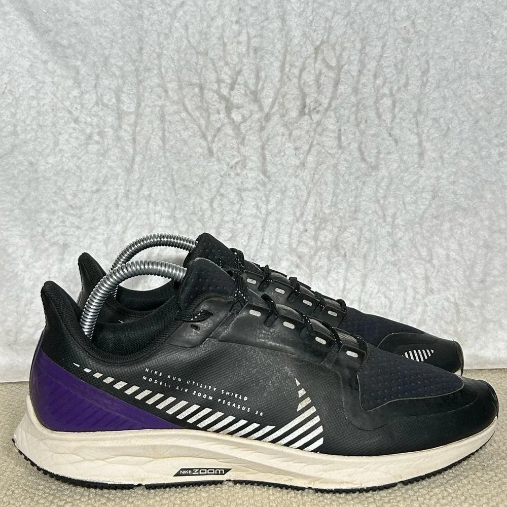 Nike Womens Air Zoom Pegasus 36 Black Running Athletic Sneakers Shoes SZ US 9.5